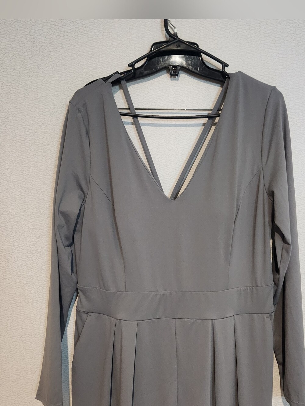 Halara Womens V Neck Backless Long Sleeve Wide Leg Jumpsuit Xtra Large - Picture 4 of 11
